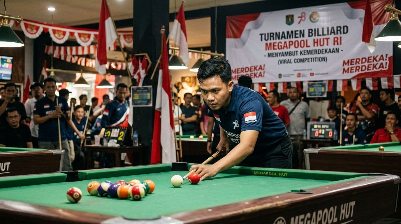Turnamen Billiard Megapool Hut: Kompetisi Viral Sambut Kemerdekaan