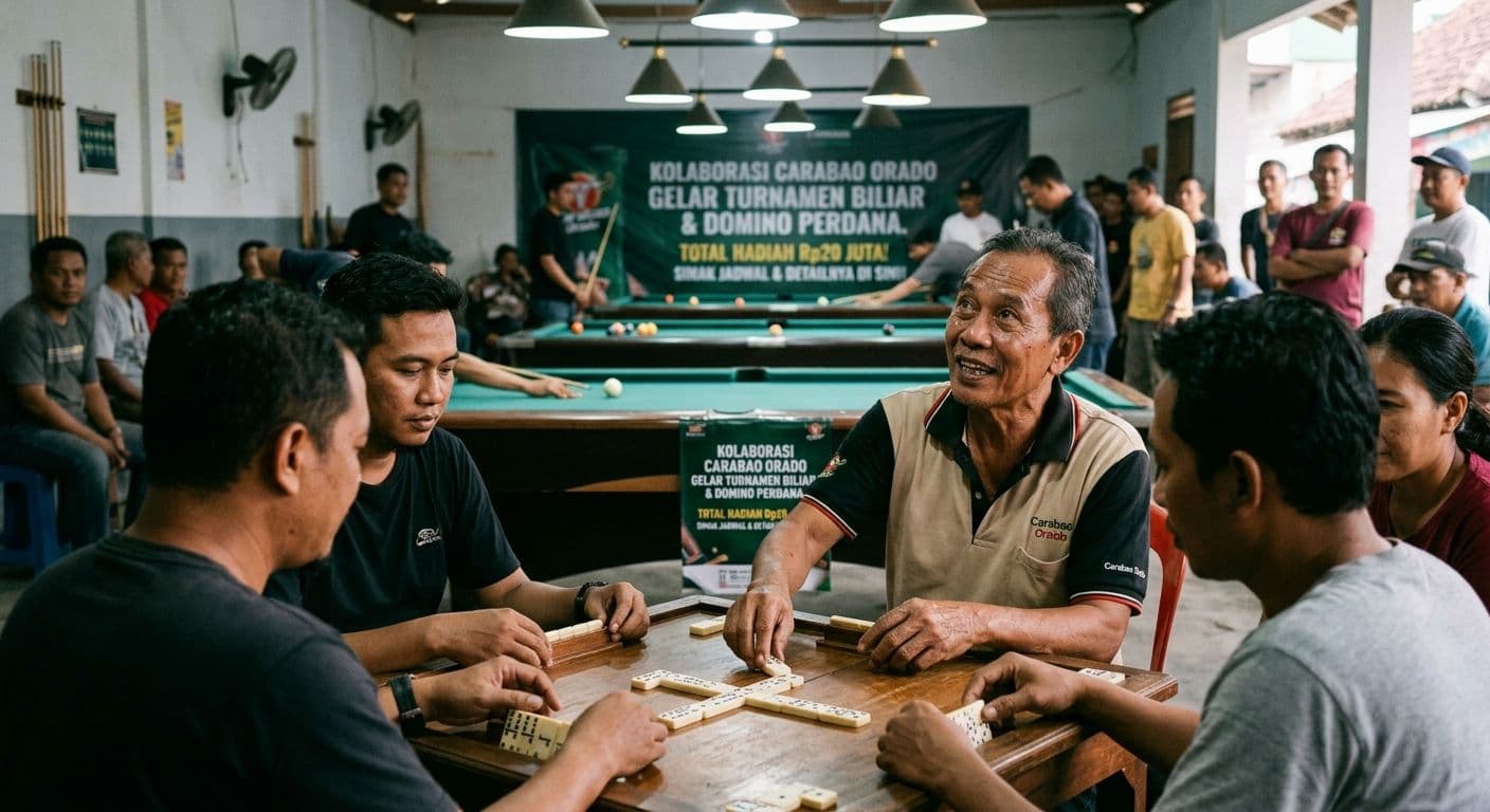 Kolaborasi Carabao Orado Gelar Turnamen Biliar & Domino Perdana