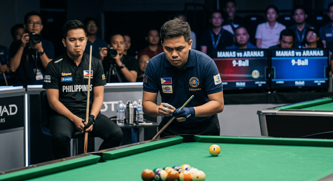 AJ Manas vs James Aranas: Hasil Menegangkan Kompetisi Billiar Hari Ini!