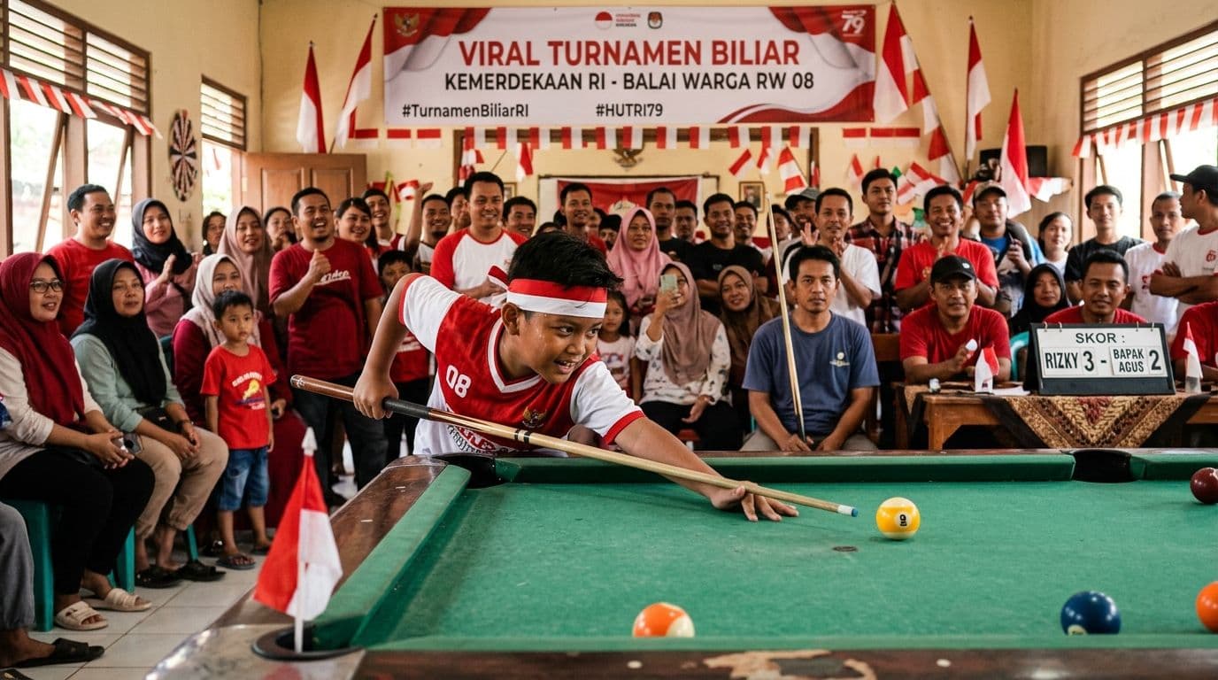 Viral Turnamen Biliar Kemerdekaan RI yang Hebohkan Publik