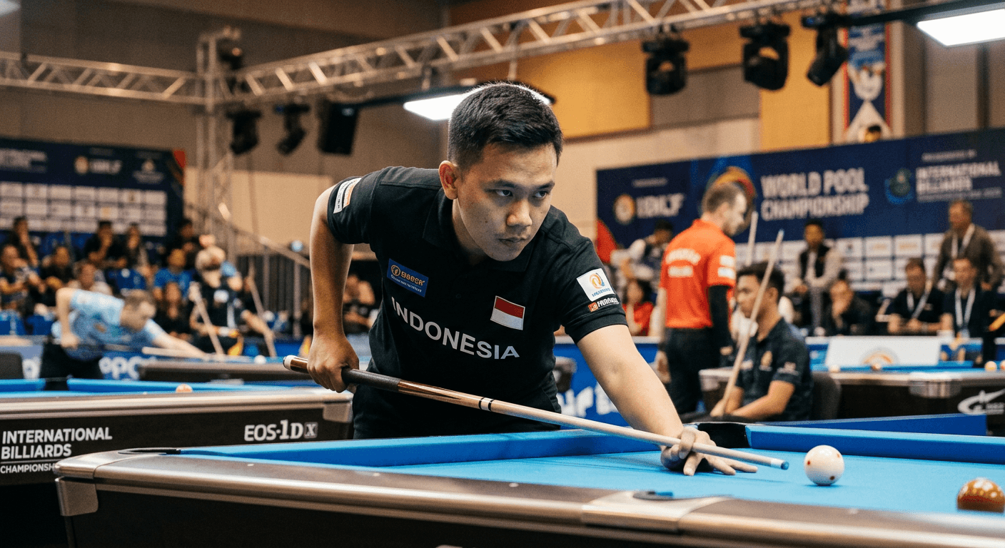 Heboh Albert Januarta Libas Lawan di Arena Biliar Dunia
