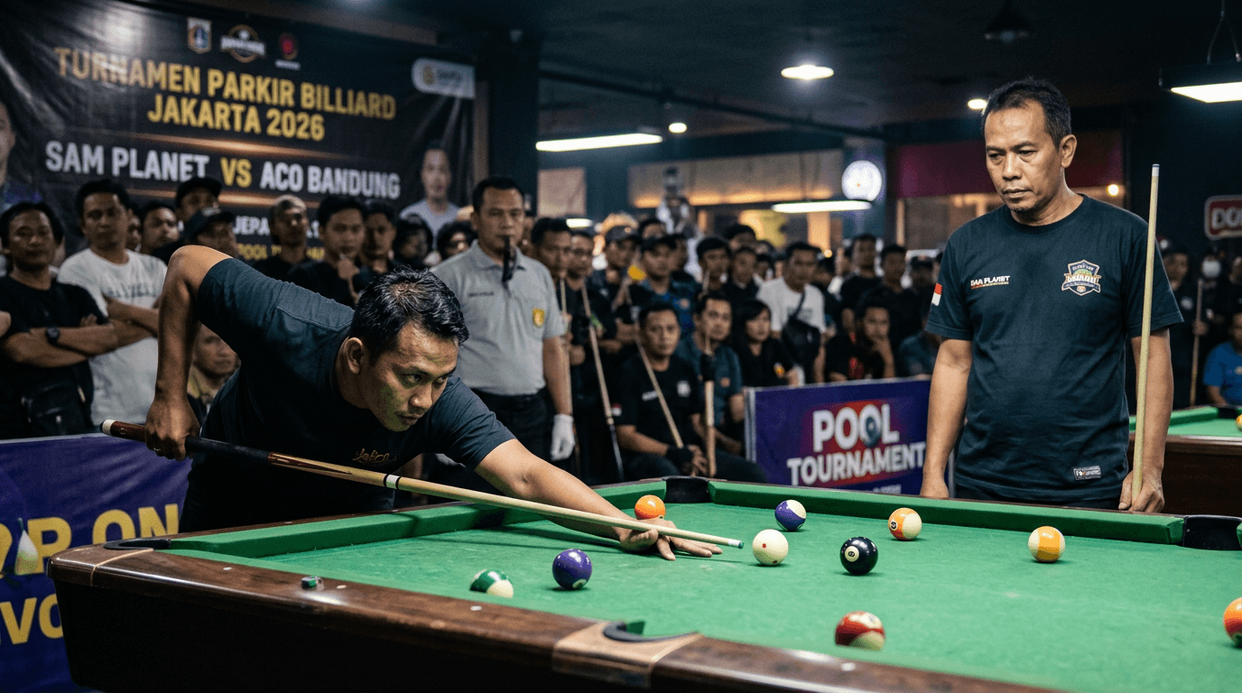 Sam Planet vs Aco Bandung: Pertarungan Sengit di Turnamen Parkir Billiard Jakarta 2026