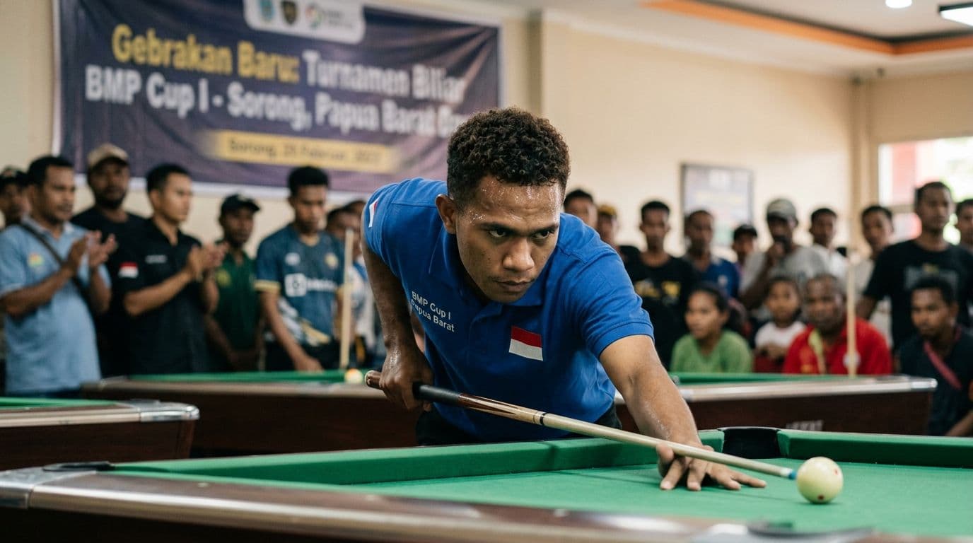 Gebrakan Baru Turnamen Biliar BMP Cup I di Papua Barat