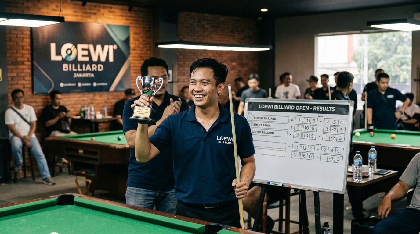 Result Turnamen Billiar Viral di Loewi Billiard Jakarta