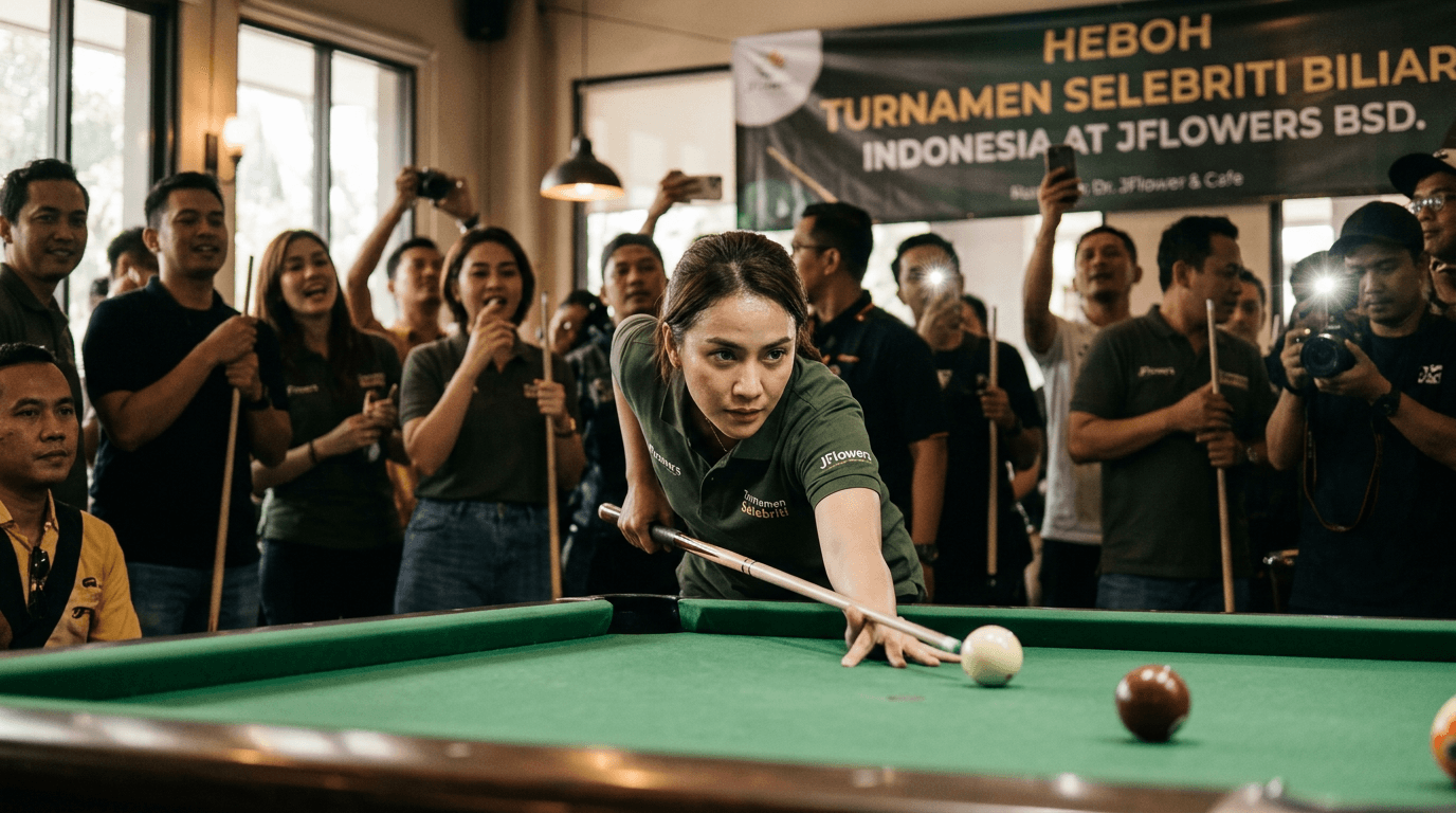 Heboh Turnamen Selebriti Biliar Indonesia di BSD