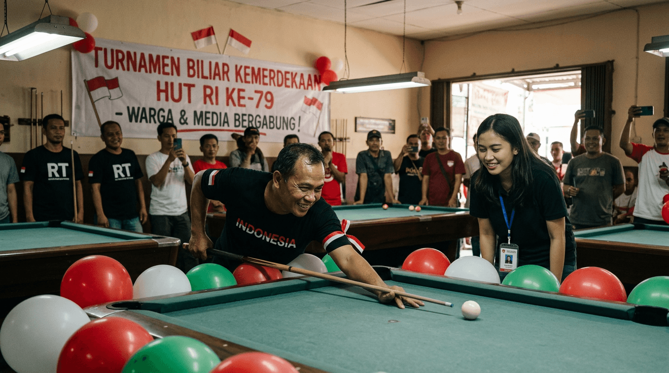 Viral Turnamen Biliar Kemerdekaan HUT di Berbagai Daerah